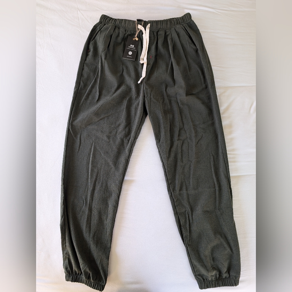 Jishinman Shinbo Men's Forest Green Joggers - US Size XL (Brand New With Tags)